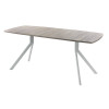 Обеденный стол AMC Elite (серии SLIM) / E18(1200) D6 (серебро/Дуб Уайт-Ривер песочно-бежевый)