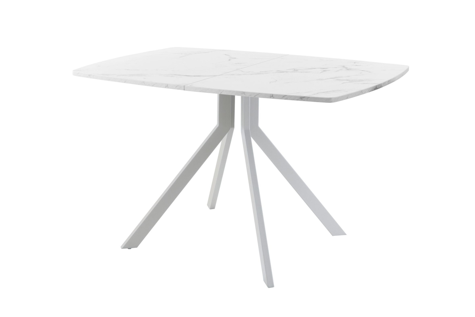 Обеденный стол AMC Elite (серии SLIM) / E18(1100) D6 (серебро/Мрамор Кристалл)