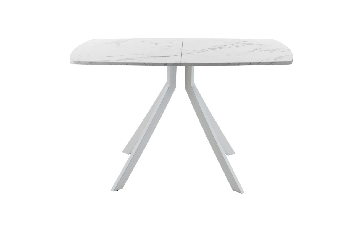 Обеденный стол AMC Elite (серии SLIM) / E18(1100) D6 (серебро/Мрамор Кристалл)