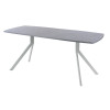 Обеденный стол AMC Elite (серии SLIM) / E18(1100) D6 (серебро/Бетон Чикаго светло-серый)