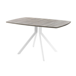 Обеденный стол AMC Elite (серии SLIM) / E18(1200) D6 (белый/Дуб Уайт-Ривер песочно-бежевый)