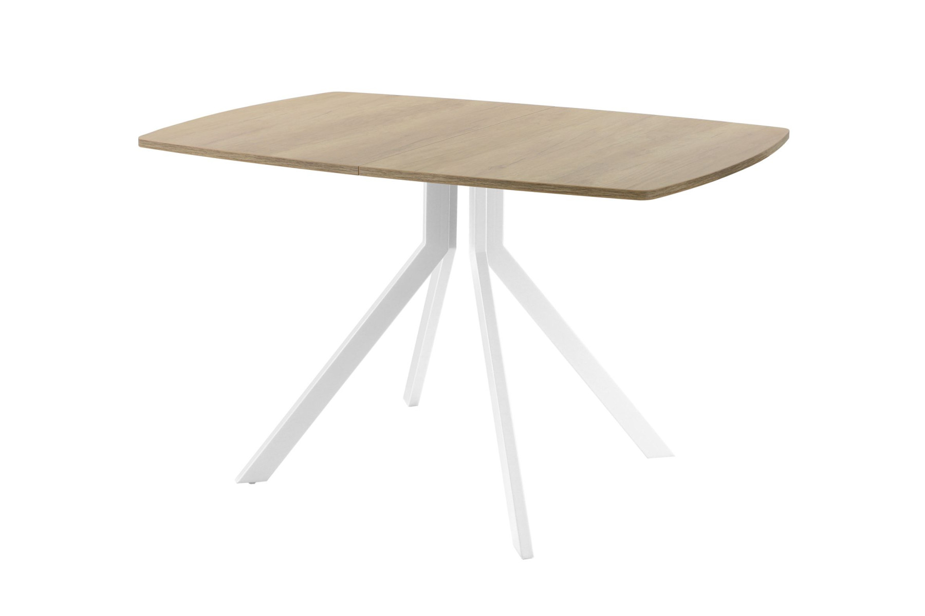 Обеденный стол AMC Elite (серии SLIM) / E18(1200) D6 (белый/Дуб Небраска Натуральный)