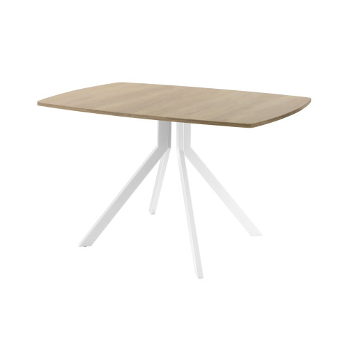 Обеденный стол AMC Elite (серии SLIM) / E18(1200) D6 (белый/Дуб Небраска Натуральный)
