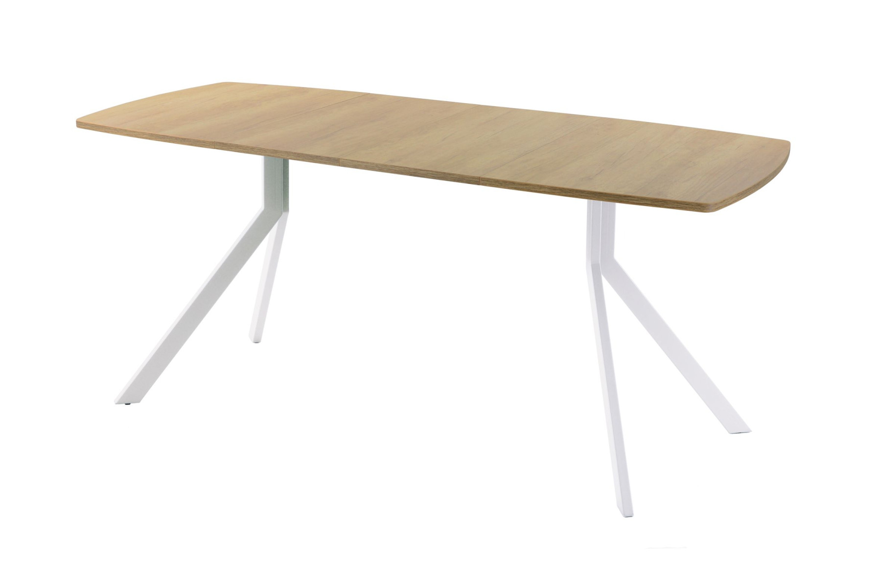 Обеденный стол AMC Elite (серии SLIM) / E18(1200) D6 (белый/Дуб Небраска Натуральный)