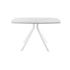 Обеденный стол AMC Elite (серии SLIM) / E18(1100) D6 (белый/Мрамор Кристалл)
