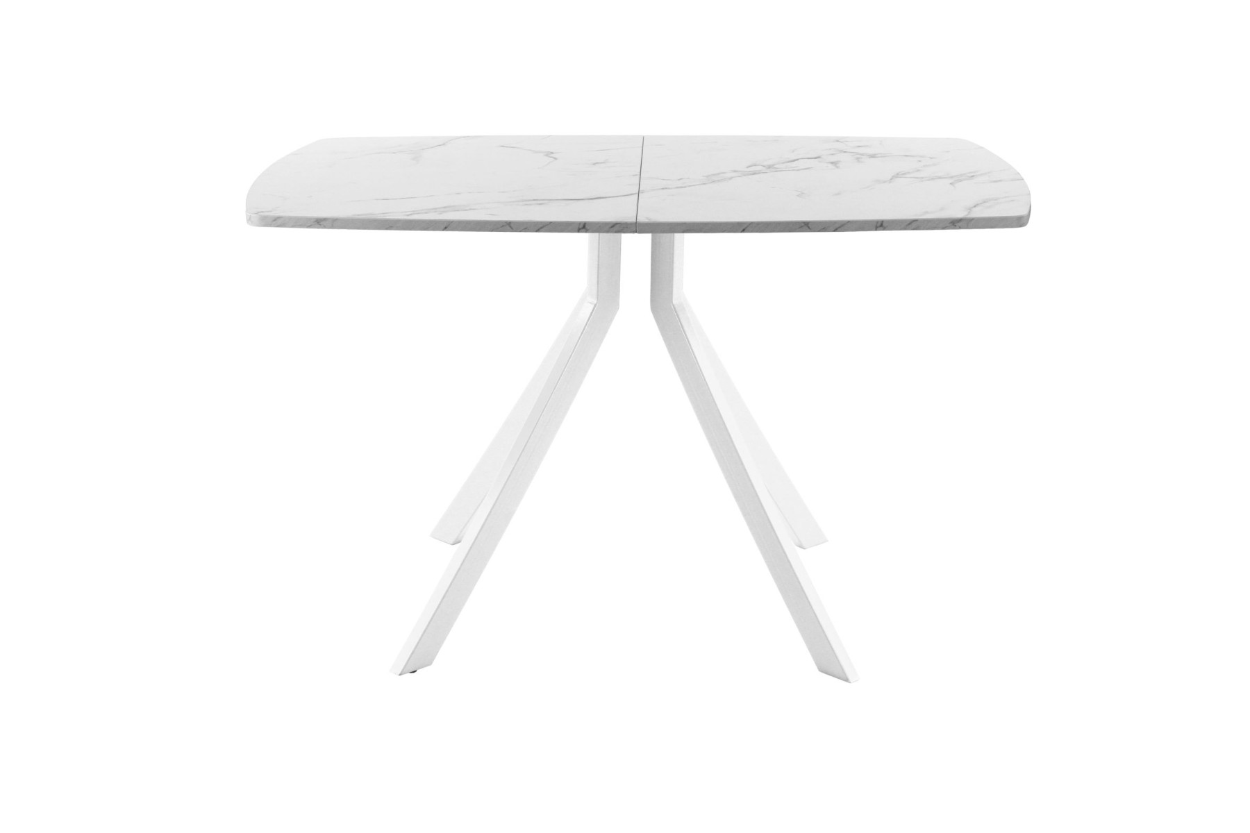 Обеденный стол AMC Elite (серии SLIM) / E18(1100) D6 (белый/Мрамор Кристалл)