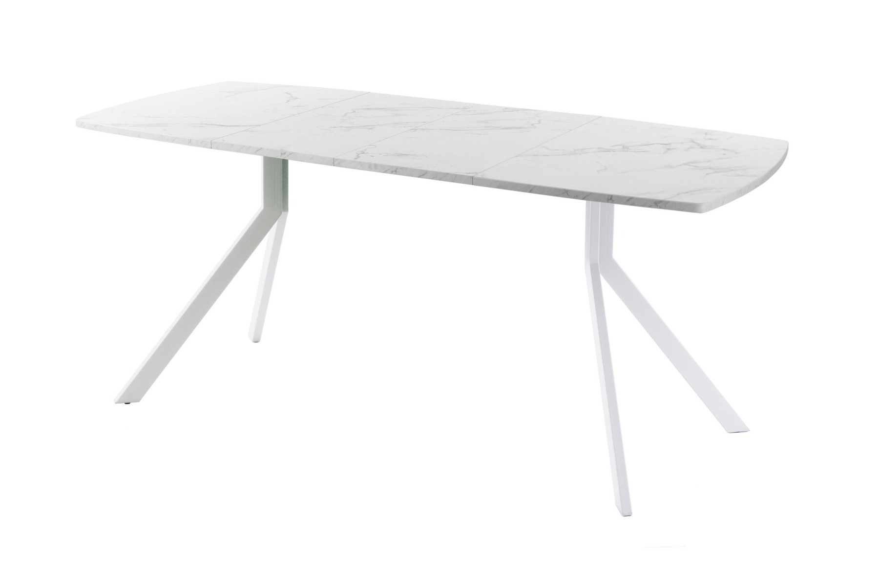 Обеденный стол AMC Elite (серии SLIM) / E18(1100) D6 (белый/Мрамор Кристалл)