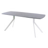 Обеденный стол AMC Elite (серии SLIM) / E18(1200) D6 (белый/Бетон Чикаго светло-серый)