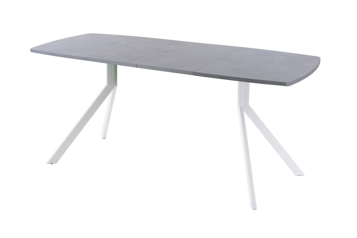 Обеденный стол AMC Elite (серии SLIM) / E18(1200) D6 (белый/Бетон Чикаго светло-серый)