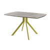 Обеденный стол AMC Elite (серии SLIM) / E18(1200) D6 (золото/Дуб Уайт-Ривер песочно-бежевый)