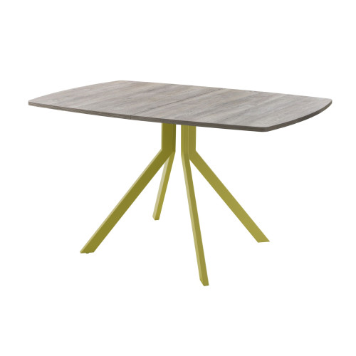 Обеденный стол AMC Elite (серии SLIM) / E18(1200) D6 (золото/Дуб Уайт-Ривер песочно-бежевый)