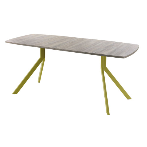 Обеденный стол AMC Elite (серии SLIM) / E18(1200) D6 (золото/Дуб Уайт-Ривер песочно-бежевый)
