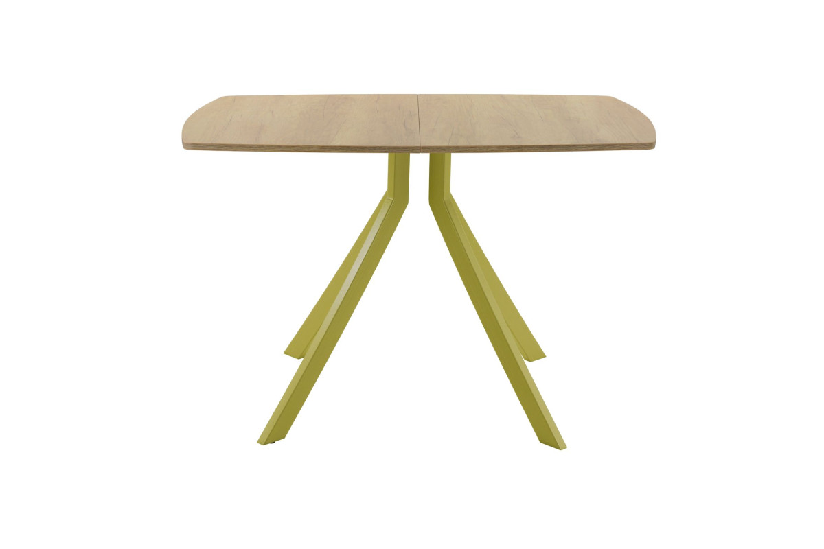 Обеденный стол AMC Elite (серии SLIM) / E18(1100) D6 (золото/Дуб Небраска Натуральный)