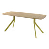 Обеденный стол AMC Elite (серии SLIM) / E18(1100) D6 (золото/Дуб Небраска Натуральный)