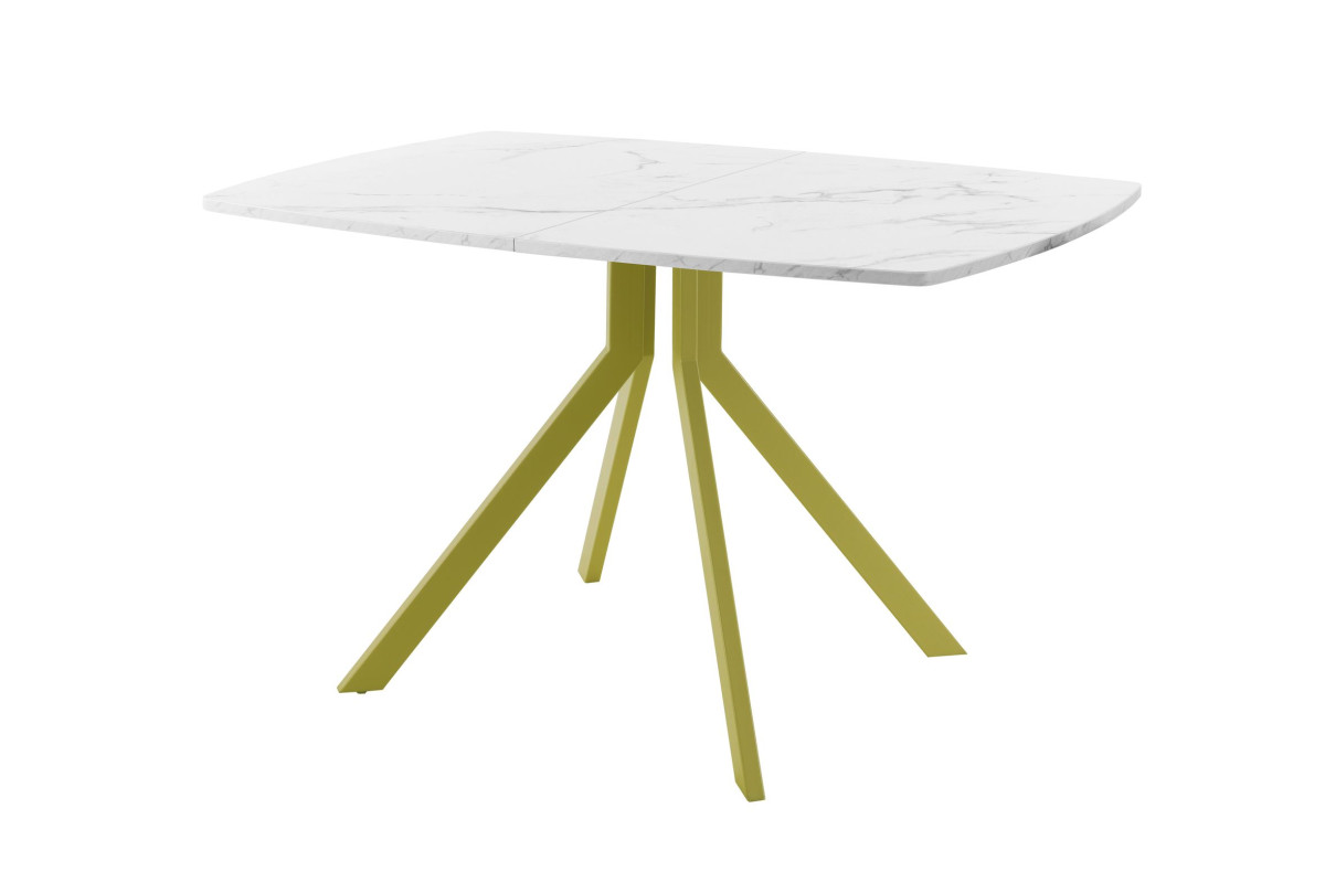 Обеденный стол AMC Elite (серии SLIM) / E18(1100) D6 (золото/Мрамор Кристалл)