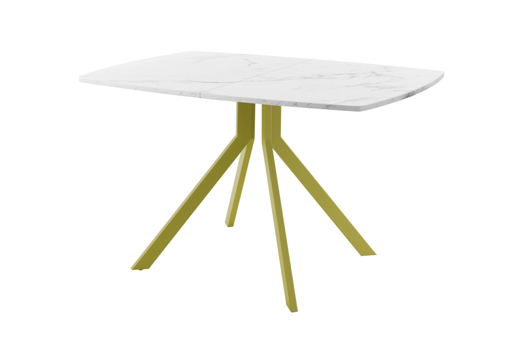 Обеденный стол AMC Elite (серии SLIM) / E18(1100) D6 (золото/Мрамор Кристалл)