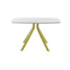 Обеденный стол AMC Elite (серии SLIM) / E18(1100) D6 (золото/Мрамор Кристалл)