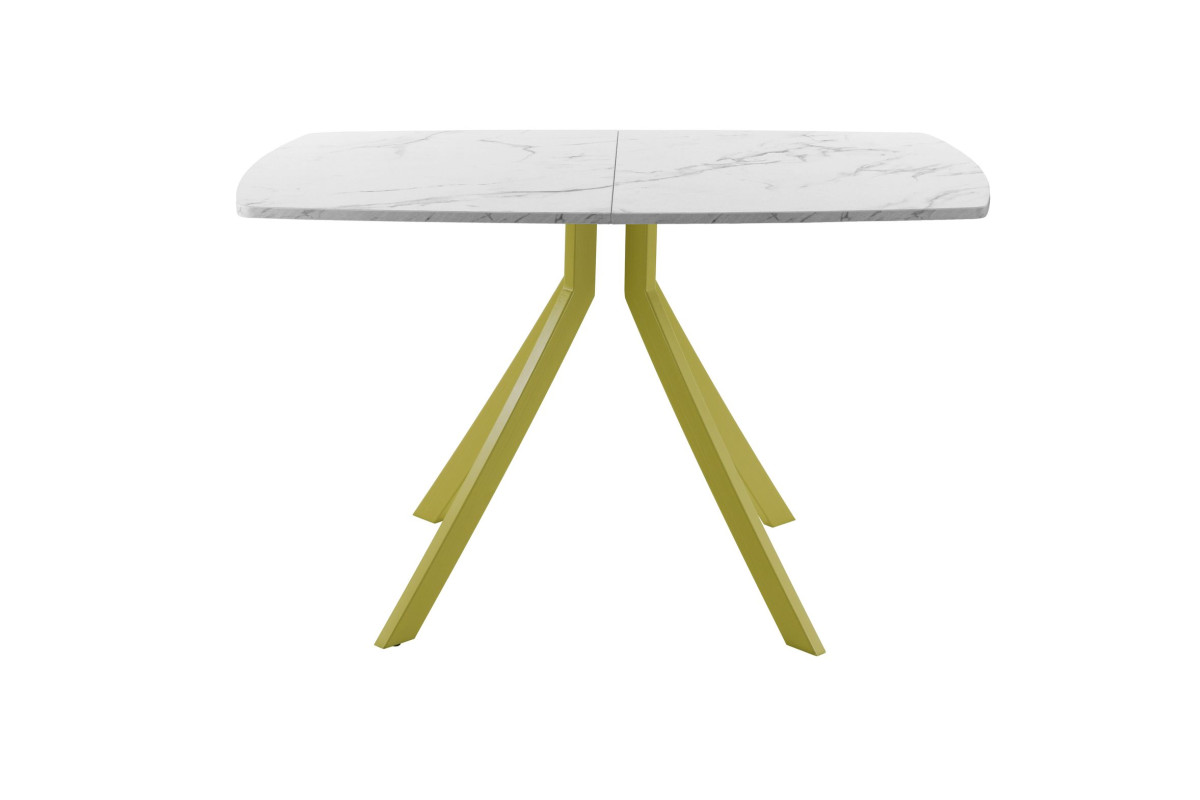 Обеденный стол AMC Elite (серии SLIM) / E18(1100) D6 (золото/Мрамор Кристалл)