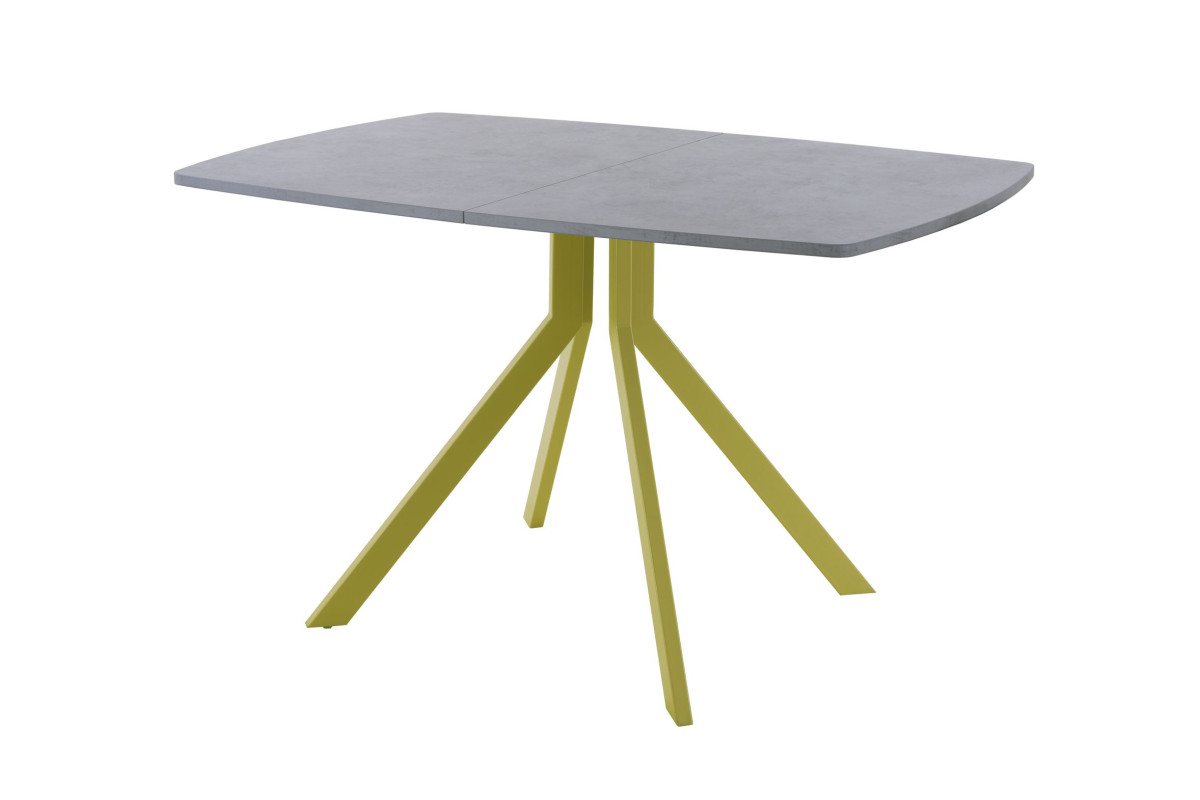 Обеденный стол AMC Elite (серии SLIM) / E18(1200) D6 (золото/Бетон Чикаго светло-серый)