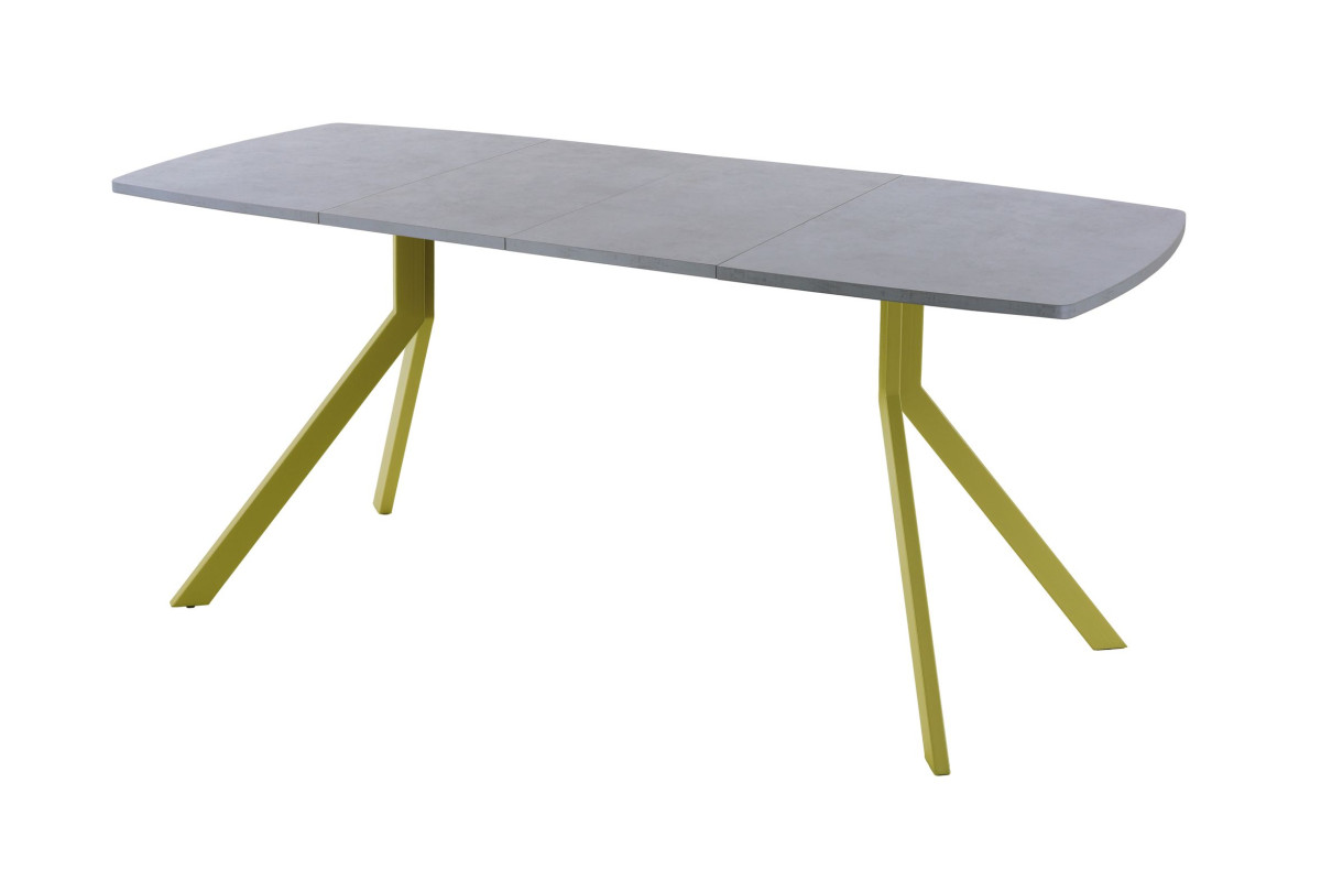 Обеденный стол AMC Elite (серии SLIM) / E18(1200) D6 (золото/Бетон Чикаго светло-серый)