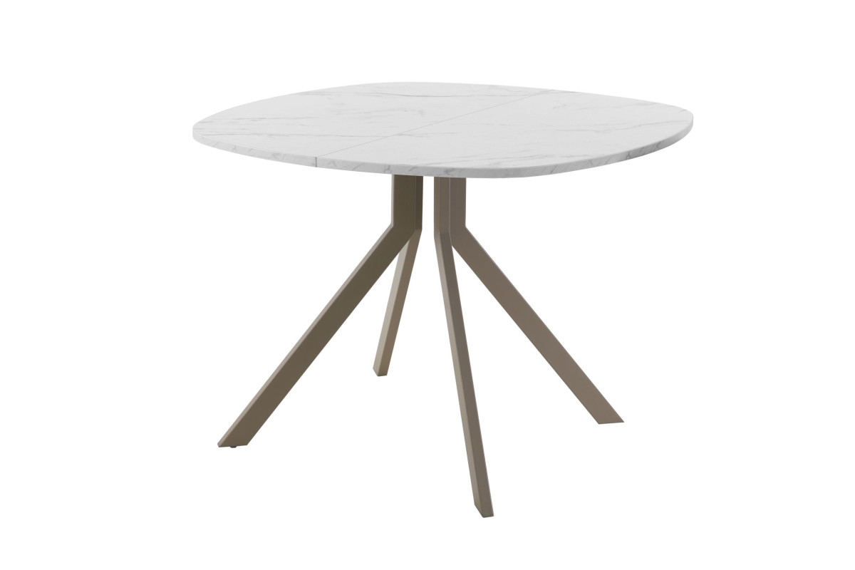 Обеденный стол AMC Elite (серии SLIM) / E18(800) D7 (капучино/Мрамор Кристалл)