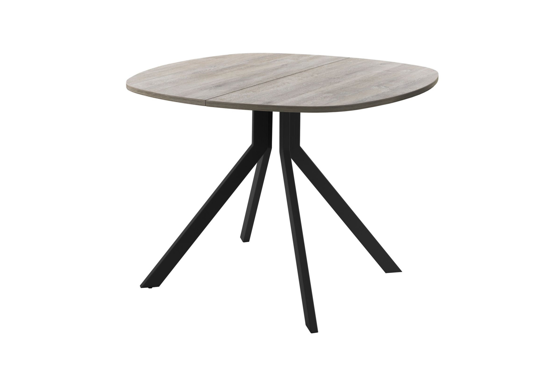 Обеденный стол AMC Elite (серии SLIM) / E18(900) D7 (черный/Дуб Уайт-Ривер песочно-бежевый)