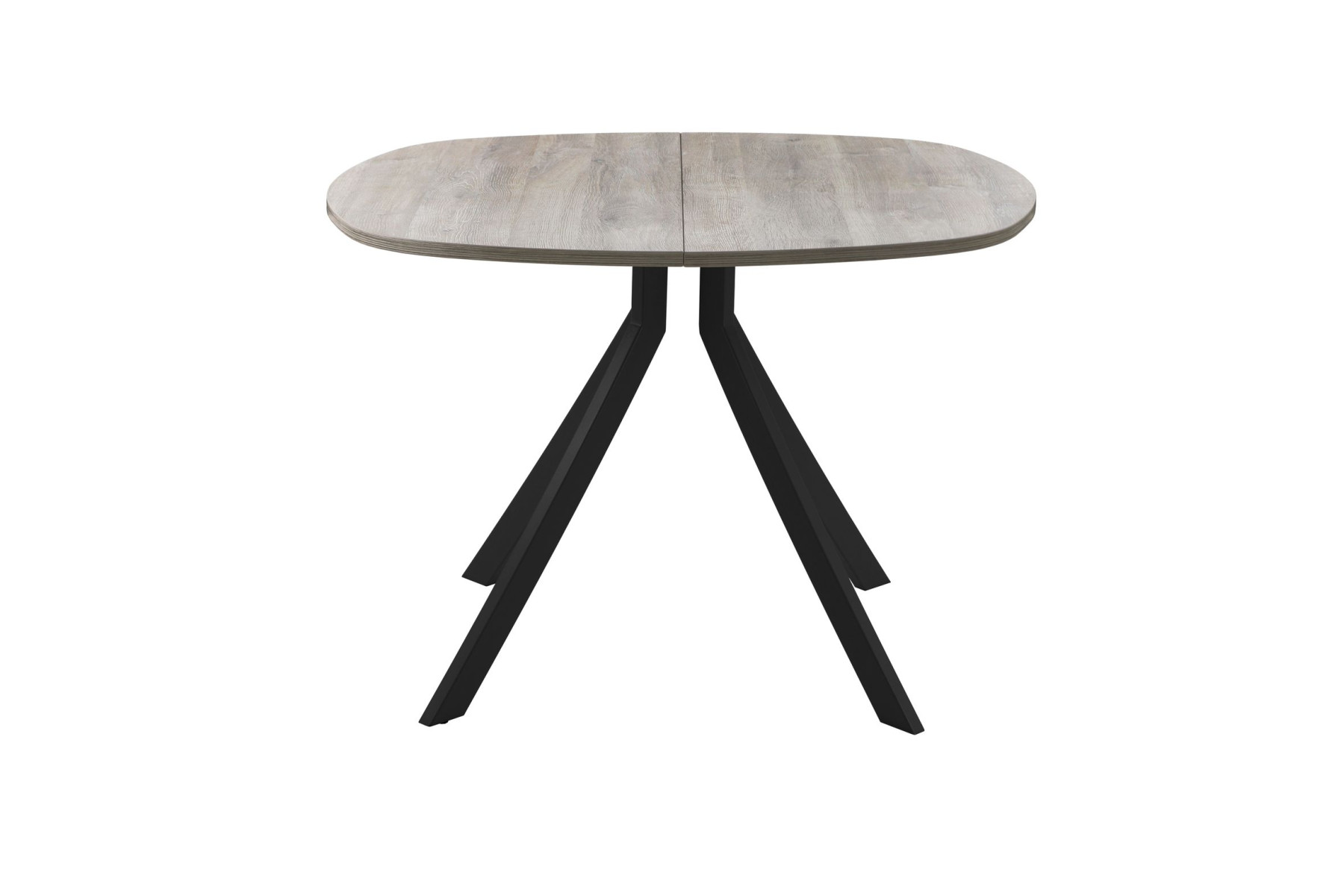 Обеденный стол AMC Elite (серии SLIM) / E18(900) D7 (черный/Дуб Уайт-Ривер песочно-бежевый)