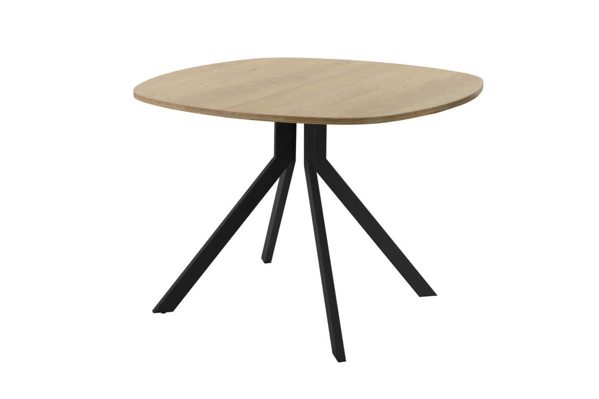 Обеденный стол AMC Elite (серии SLIM) / E18(900) D7 (черный/Дуб Небраска Натуральный)