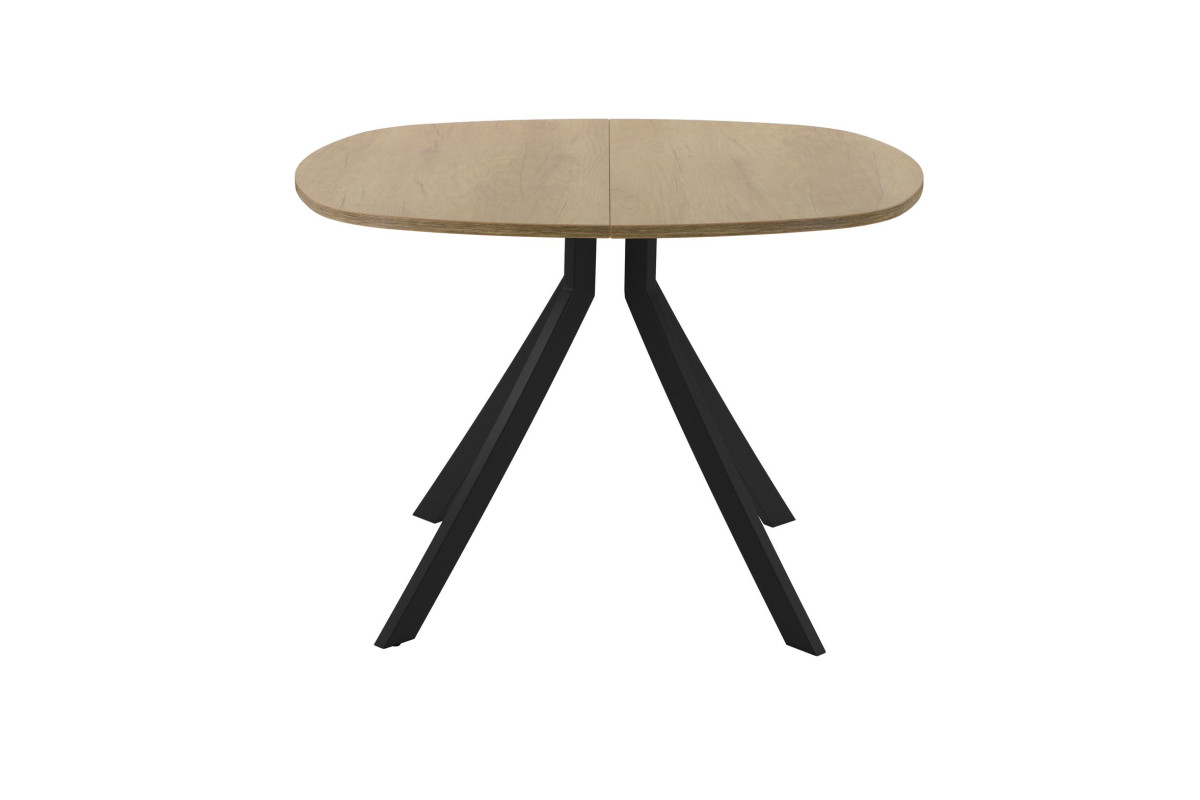 Обеденный стол AMC Elite (серии SLIM) / E18(900) D7 (черный/Дуб Небраска Натуральный)