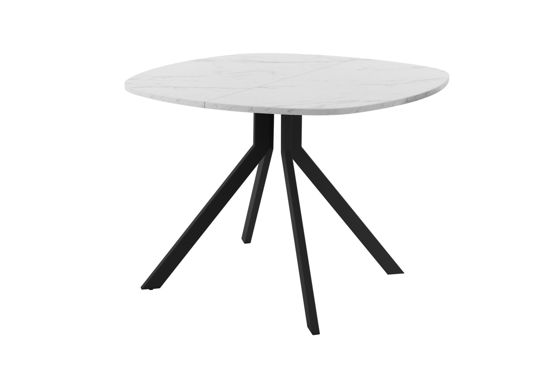 Обеденный стол AMC Elite (серии SLIM) / E18(800) D7 (черный/Мрамор Кристалл)