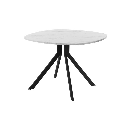 Обеденный стол AMC Elite (серии SLIM) / E18(900) D7 (черный/Мрамор Кристалл)