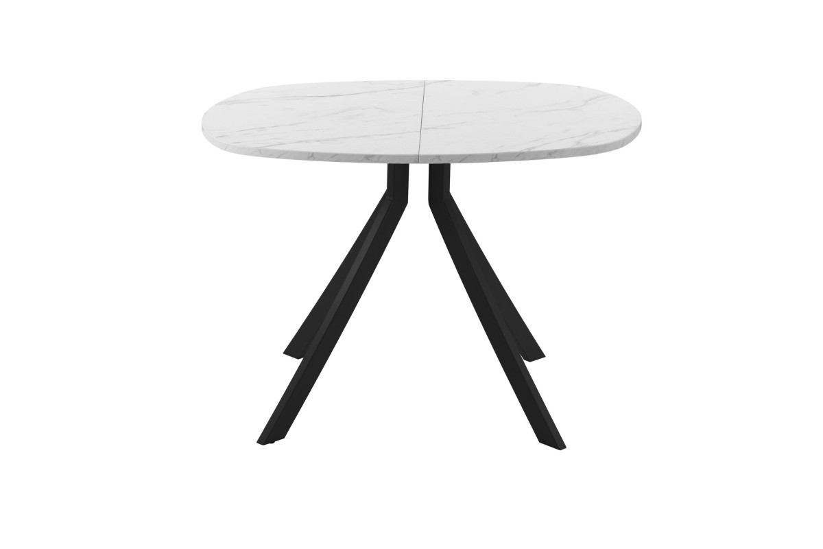 Обеденный стол AMC Elite (серии SLIM) / E18(800) D7 (черный/Мрамор Кристалл)