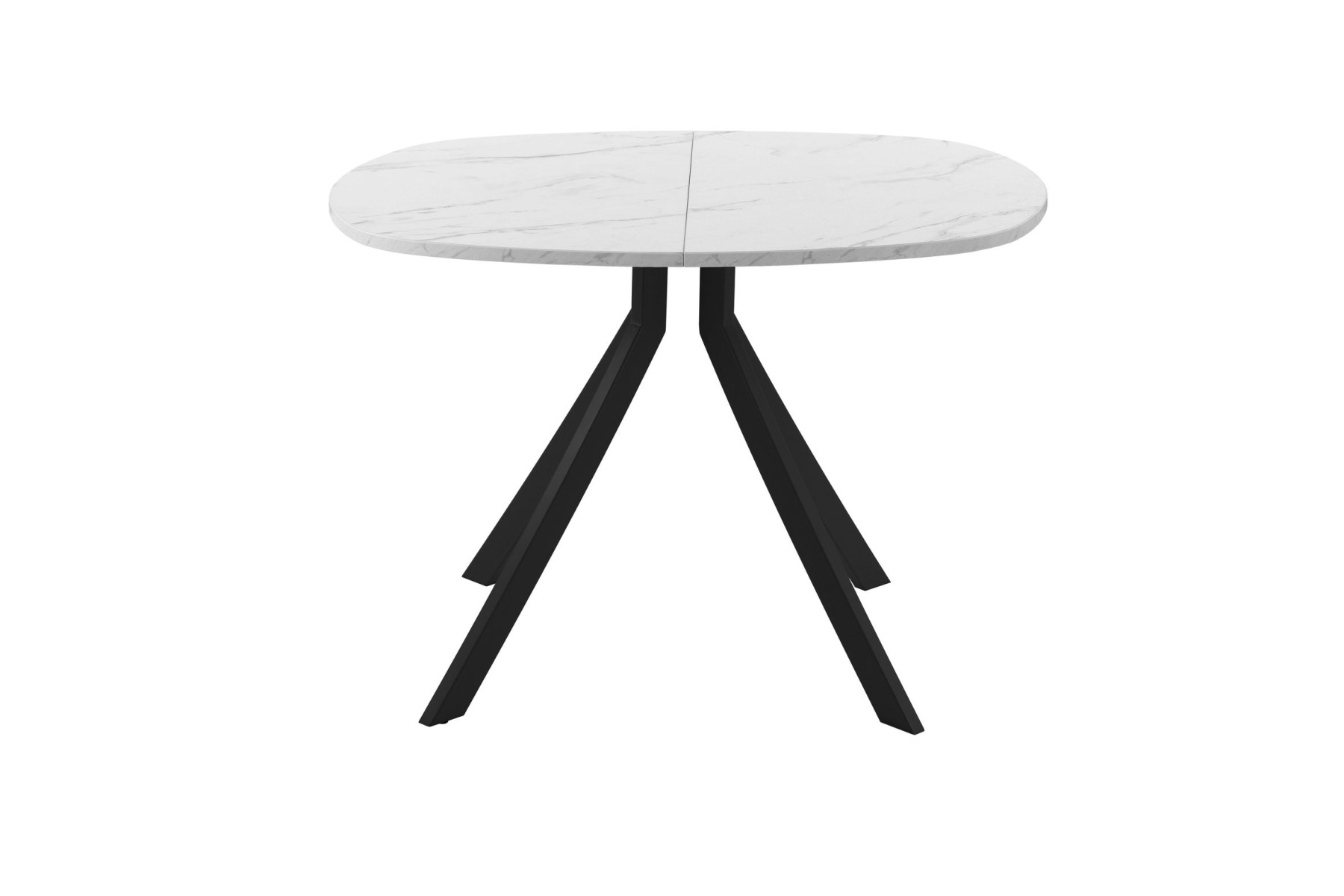 Обеденный стол AMC Elite (серии SLIM) / E18(800) D7 (черный/Мрамор Кристалл)