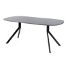 Обеденный стол AMC Elite (серии SLIM) / E18(900) D7 (черный/Бетон Чикаго светло-серый)