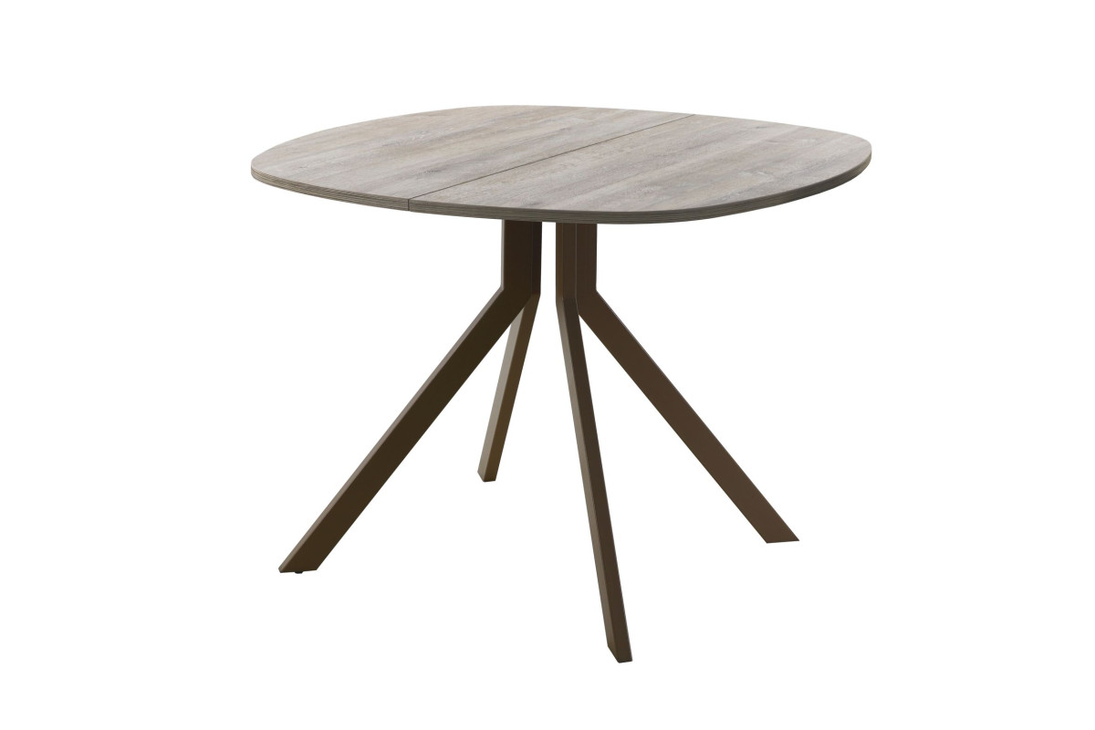 Обеденный стол AMC Elite (серии SLIM) / E18(900) D7 (коричневый/Дуб Уайт-Ривер песочно-бежевый)