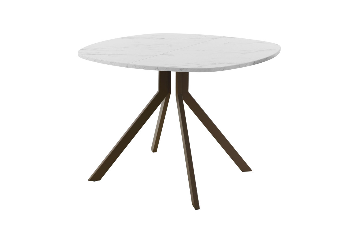 Обеденный стол AMC Elite (серии SLIM) / E18(900) D7 (коричневый/Мрамор Кристалл)