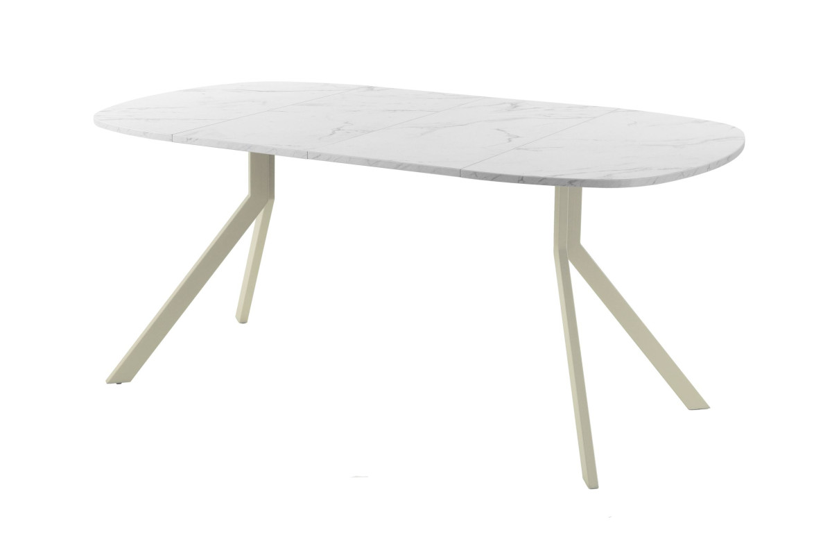 Обеденный стол AMC Elite (серии SLIM) / E18(900) D7 (бежевый/Мрамор Кристалл)