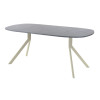 Обеденный стол AMC Elite (серии SLIM) / E18(800) D7 (бежевый/Бетон Чикаго светло-серый)