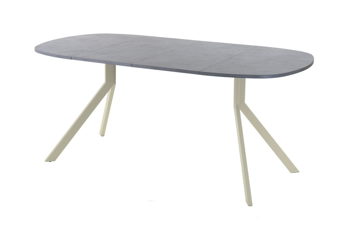 Обеденный стол AMC Elite (серии SLIM) / E18(800) D7 (бежевый/Бетон Чикаго светло-серый)
