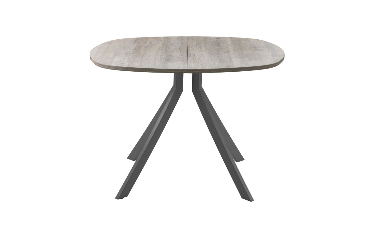 Обеденный стол AMC Elite (серии SLIM) / E18(900) D7 (графит/Дуб Уайт-Ривер песочно-бежевый)