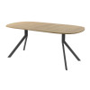Обеденный стол AMC Elite (серии SLIM) / E18(900) D7 (графит/Дуб Небраска Натуральный)