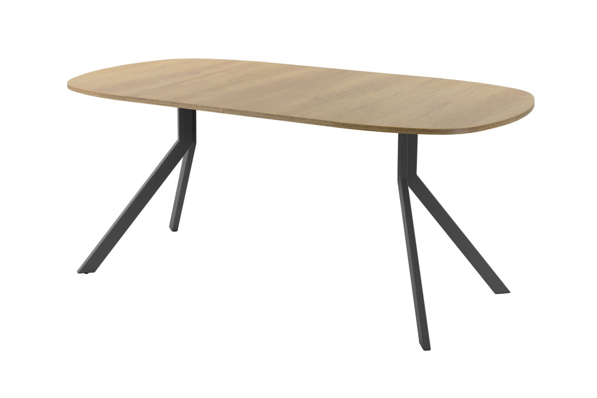 Обеденный стол AMC Elite (серии SLIM) / E18(900) D7 (графит/Дуб Небраска Натуральный)