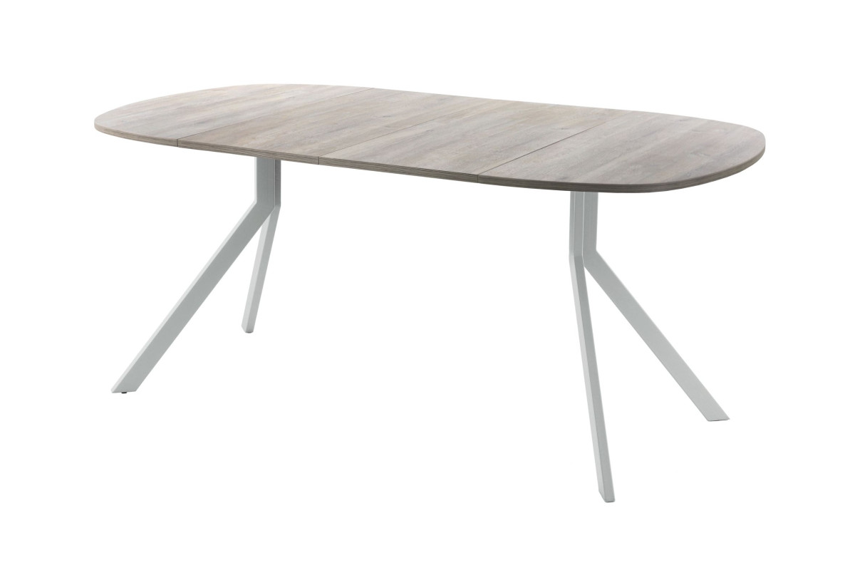 Обеденный стол AMC Elite (серии SLIM) / E18(900) D7 (серебро/Дуб Уайт-Ривер песочно-бежевый)