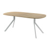 Обеденный стол AMC Elite (серии SLIM) / E18(800) D7 (серебро/Дуб Небраска Натуральный)