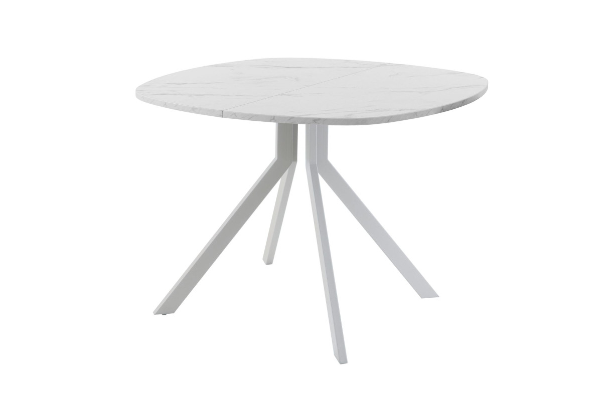 Обеденный стол AMC Elite (серии SLIM) / E18(800) D7 (серебро/Мрамор Кристалл)