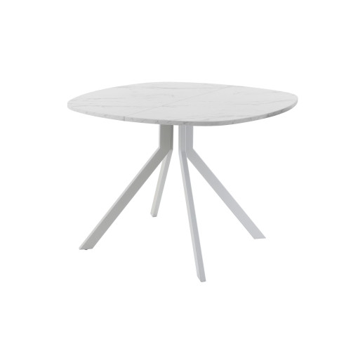 Обеденный стол AMC Elite (серии SLIM) / E18(900) D7 (серебро/Мрамор Кристалл)