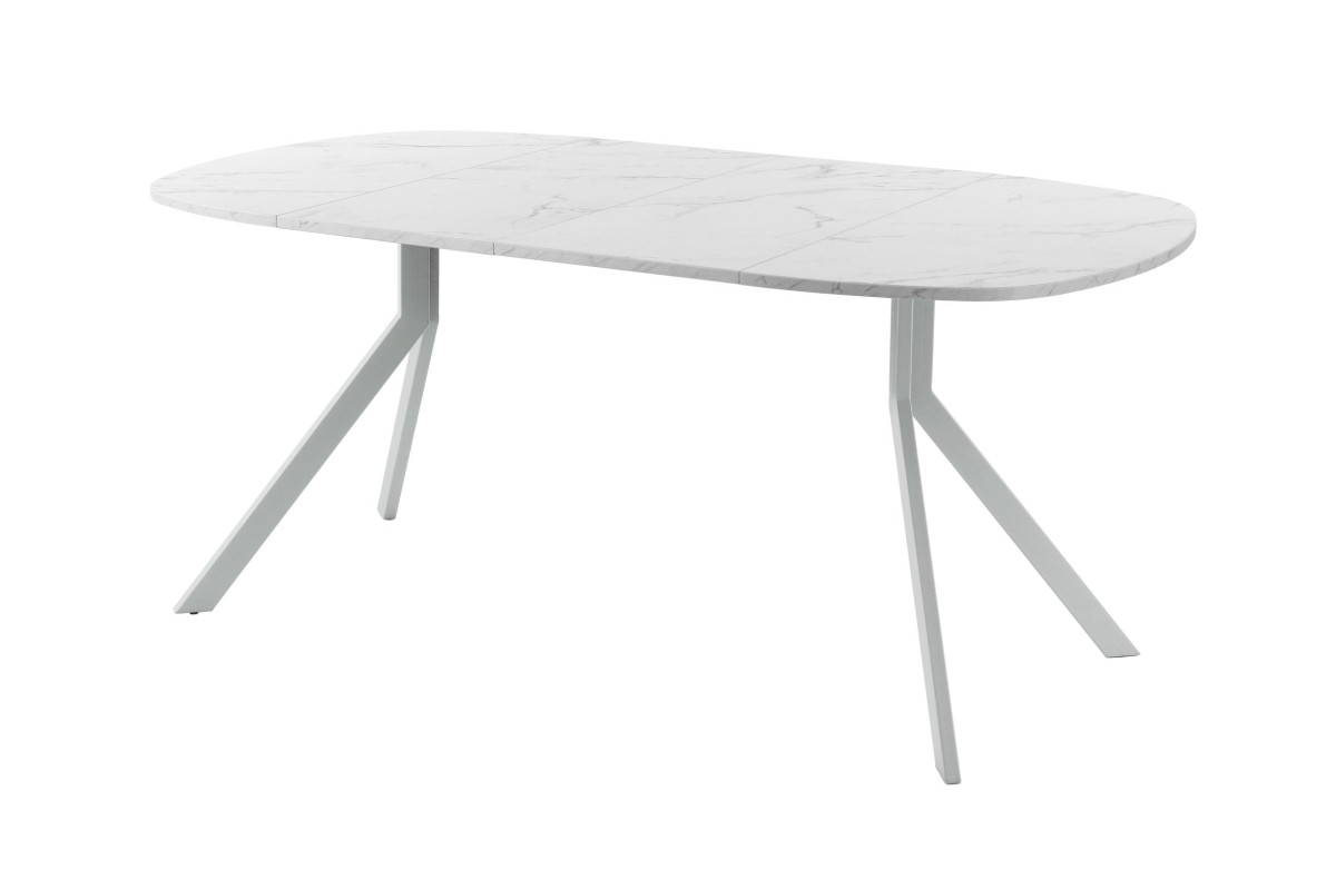 Обеденный стол AMC Elite (серии SLIM) / E18(800) D7 (серебро/Мрамор Кристалл)