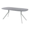 Обеденный стол AMC Elite (серии SLIM) / E18(800) D7 (серебро/Бетон Чикаго светло-серый)