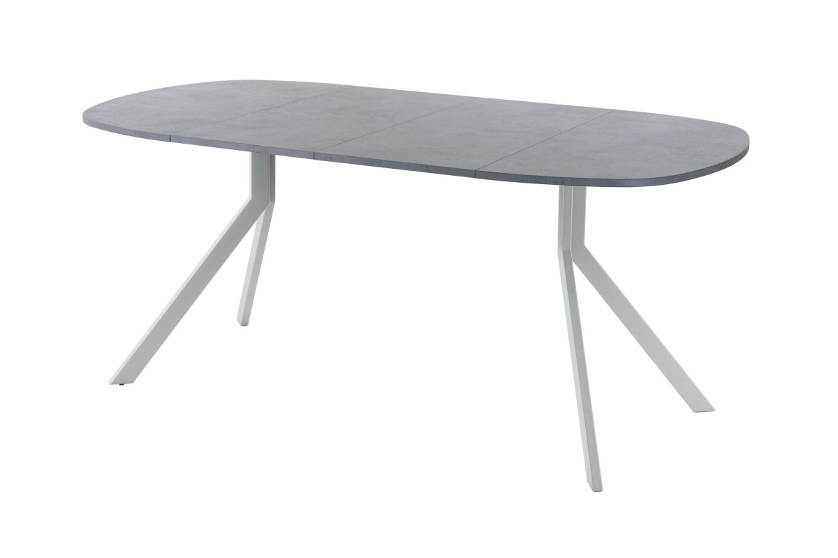 Обеденный стол AMC Elite (серии SLIM) / E18(800) D7 (серебро/Бетон Чикаго светло-серый)