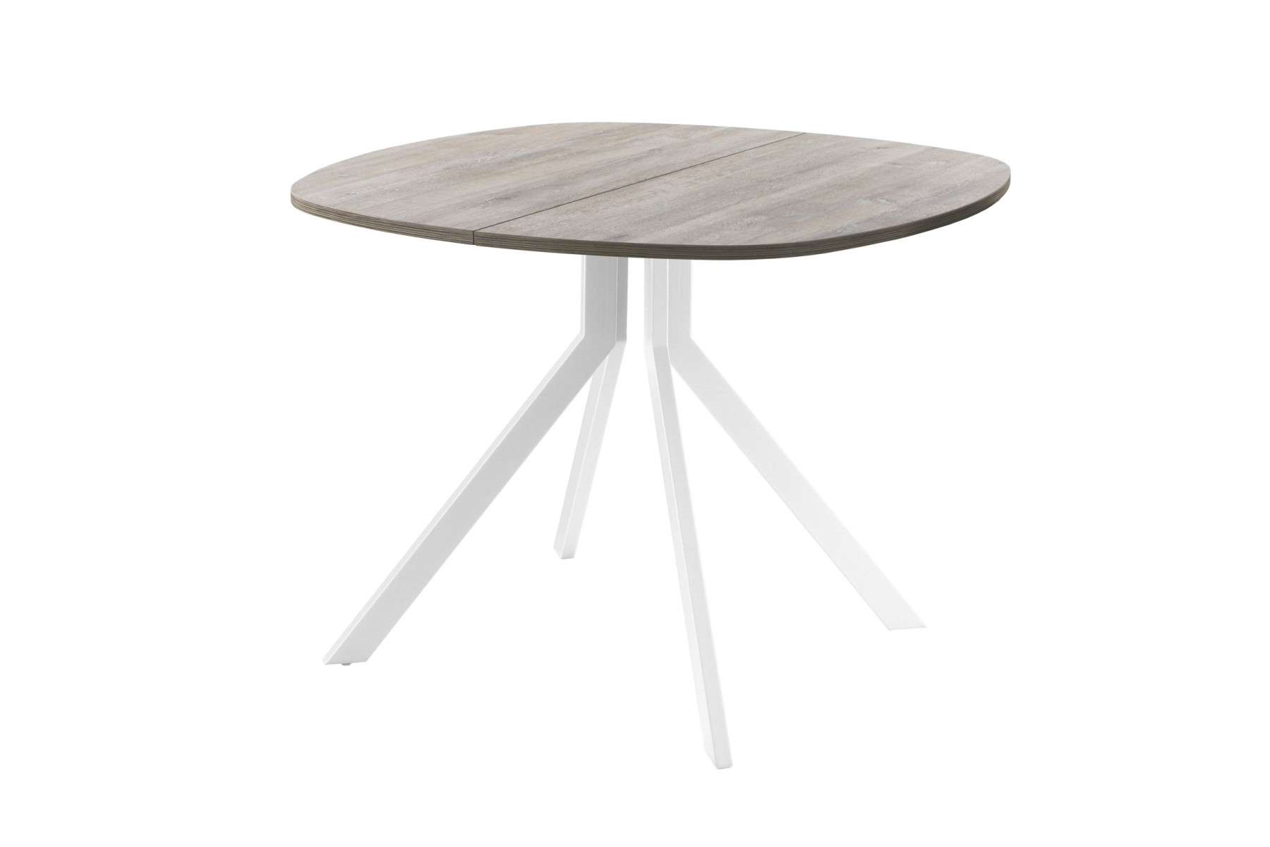 Обеденный стол AMC Elite (серии SLIM) / E18(800) D7 (белый/Дуб Уайт-Ривер песочно-бежевый)